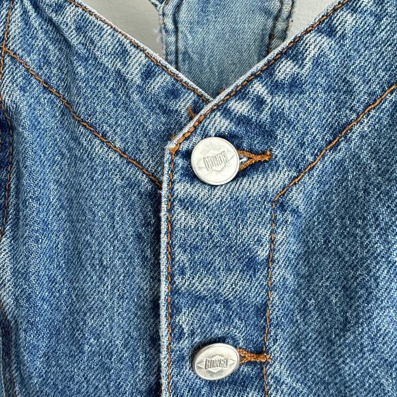 Vintage Denim Dress Womens Small Cowgirl Western Festival Bongo 90s - Picture 7 of 12